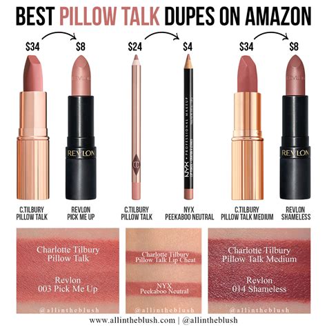 16 Charlotte Tilbury Pillow Talk Lipstick Dupes from。